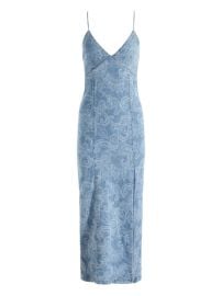 Alice Olivia Julietta Denim Slip Dress Blue at Farfetch